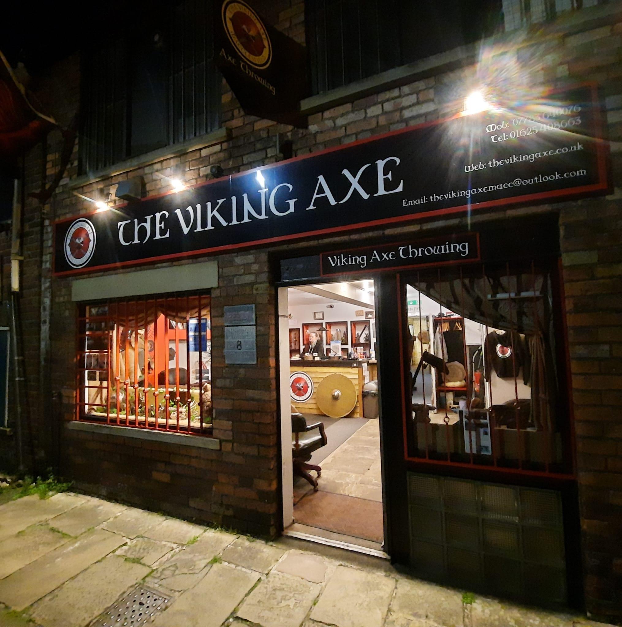 An image of The Viking Axe at night